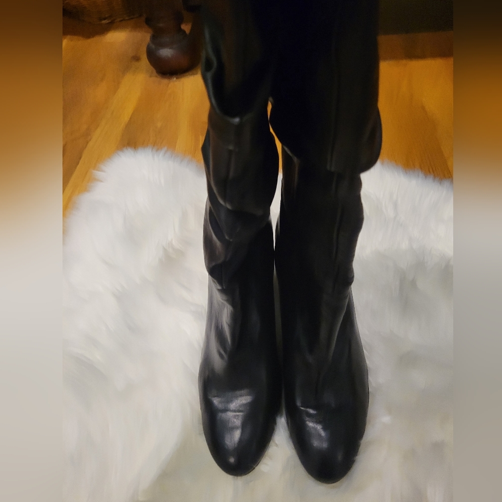 VINTAGE NINE WEST "CAROLINE" SOFT LEATHER SLOUCHY BOOTS